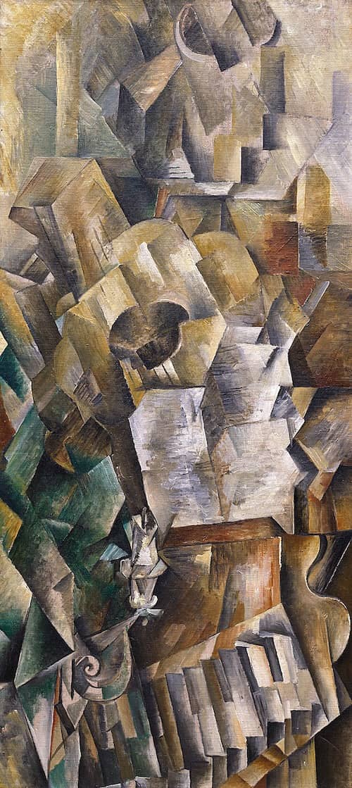 Piano and Mandola 1909-10, by Georges Braque
